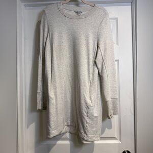 Athleta Light Gray Sweatshirt Tunic/Dress